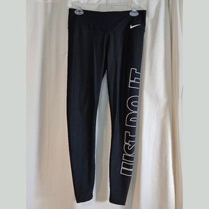 Nike "Just Do It" Power Training Women's Tights - Black, Size M